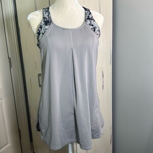 Jockey Gray/Grey and black Relaxed Cut Out Tank Top with built in sports bra